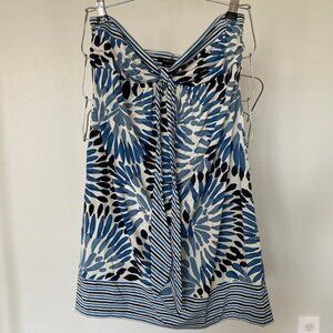 XS, BCBG MAXAZRIA, Tunic Top, short dress, Blue, White